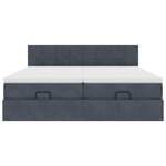 VidaXL Cadre de lit ottoman avec matelas gris foncé 160x200cm velours