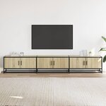 vidaXL Meuble TV chêne sonoma 240x35x41 cm bois d'ingénierie