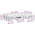 vidaXL Ensemble de canapés d'extérieur 11 Pièces Blanc et crème