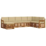 vidaXL Ensemble de canapés d'extérieur 8 Pièces Naturel et Beige