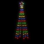 vidaXL Arbre de Noël cône 108 LED Colorées 70x180 cm