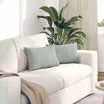 vidaXL Coussins de canapé 2 Pièces Gris clair 50 x 30 cm