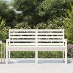 vidaXL Banc de jardin blanc 159 5x48x91 5 cm bois massif de pin