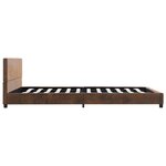 vidaXL Cadre de lit sans matelas marron similicuir daim 120x200 cm