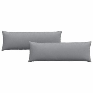 vidaXL Coussins de canapé 2 Pièces Gris clair 120 x 40 cm tissu