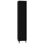 Vidaxl buffet haut noir 35x34x180 cm bois d'ingénierie