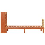 vidaXL Lit bibliothèque sans matelas cire marron 90x190 cm pin massif