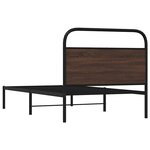 vidaXL Cadre de lit sans matelas 100x190 cm chêne marron