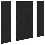 vidaXL Porte-manteau mural avec stockage avec miroir Chêne noir 96 x 1 5 x 90 cm