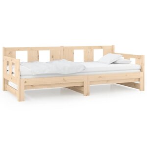 vidaXL Lit coulissant sans matelas bois de pin massif 2x(90x190) cm