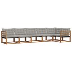 vidaXL Ensemble de canapés d'extérieur 6 Pièces Gris Naturel et Clair