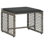 vidaXL Ensemble de meubles d'extérieur 5 pc Gris