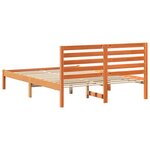 vidaXL Cadre de lit Marron cire 120 x 200 cm Bois massif en pin