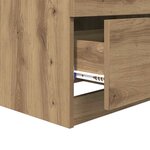 vidaXL Cabinet de chevet 2 Pièces chêne artisanal 45 x 39 x 50 cm