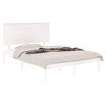 vidaXL Cadre de lit sans matelas blanc 120x200 cm bois de pin massif