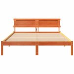 vidaXL Cadre de lit Marron cire 160 x 200 cm Bois massif en pin