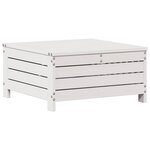 vidaXL Salon de jardin 7 Pièces avec coussins blanc bois de pin massif