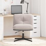 vidaXL Chaise pivotante de bureau gris clair bouclé comme laine tissu