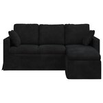 vidaXL Canapé Noir 198 x 134 x 80 cm Velours