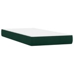 vidaXL Sommier à lattes de lit et matelas et LED vert foncé 80x220 cm velours