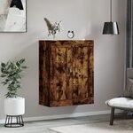 vidaXL Armoire murale chêne fumé 69 5x34x90 cm bois d'ingénierie