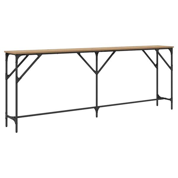 vidaXL Table console chêne artisanal 200 x 29 x 75 cm