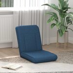 vidaXL Fauteuil de sol ajustable Bleu Tissu