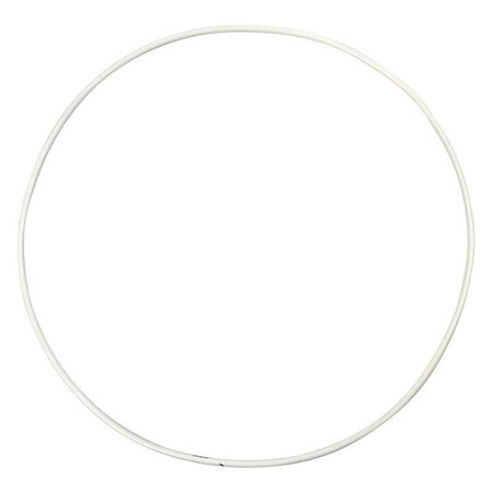 5 cercles en métal blanc - Ø 20 cm