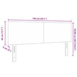 Tête de lit LED vidaXL Style simple Gris foncé 72 cm Tissu en velours côtelé