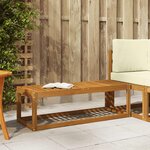 vidaXL Banc de Jardin Naturel 115 x 43 x 37 cm Bois d'Acacia Massif