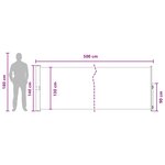vidaXL Store latéral rétractable Beige 500 x 140 cm Polyester