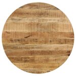vidaXL Table à manger Bois de manguier brut massif et acier 120x77 cm