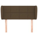 vidaXL Tête de lit avec oreilles Marron foncé 103x23x78/88 cm Tissu