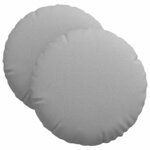vidaXL Coussins de siège 2 pc Tissu Gris nuage Ø40 x 13 cm