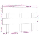 vidaXL Tête de lit Noir 138x3x81 cm Bois massif de pin