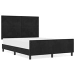 vidaXL Cadre de lit avec tête de lit Noir 140 x 190 cm Velours