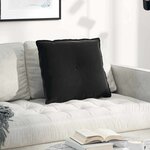 vidaXL Coussin de Dos Noir 60 x 50 cm Tissu en velours côtelé