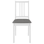 vidaXL Chaises à manger avec coussins lot de 6 blanc bois solide