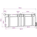 vidaXL Tête de lit suspendue Marron PU antique