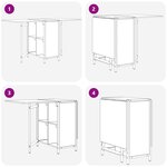 vidaXL Table à dîner 144 x 60 x 75 cm Bois d'ingénierie Sonoma gris