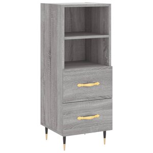 vidaXL Buffet Sonoma gris 34 5x34x90 cm Bois d'ingénierie