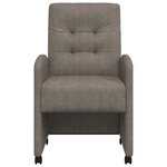 vidaXL Chaises de Salle à Manger avec Roues 2 Pièces Gris 57 x 67 x 98 cm