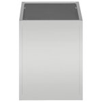 vidaXL Cache-pot de jardin Argent 50 x 32 x 40 cm Acier galvanisé