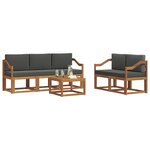 vidaXL Ensemble de canapés d'extérieur 6 pc Naturel et Anthracite