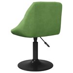 vidaXL Chaises pivotantes à manger lot de 4 vert clair velours