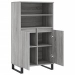 vidaXL Buffet haut Sonoma gris 60x36x110 cm Bois d'ingénierie