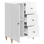 vidaXL Buffet Blanc brillant 66 x 34 5 x 90 cm Bois d'ingénierie