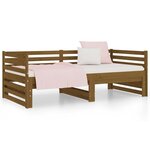 vidaXL Lit coulissant Marron miel 2x(90x190) cm Bois de pin massif