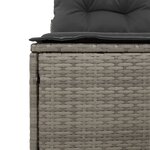 vidaXL Canapés de jardin sans accoudoirs avec coussins 2 Pièces gris