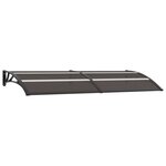 vidaXL Auvent de porte Noir 240x80 cm PC